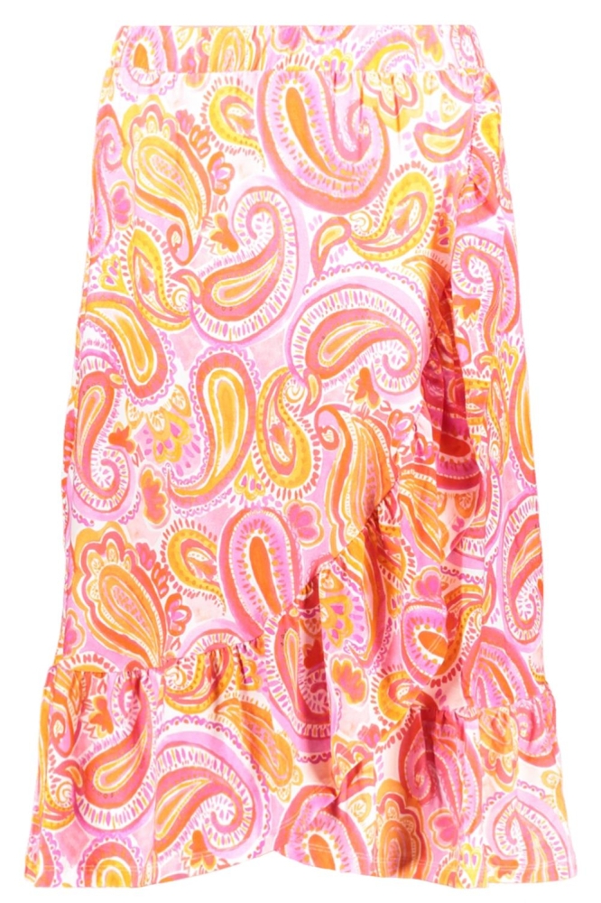 ROSE ROK MET ZOMERSE PRINT 56035 60 Pink/Orange